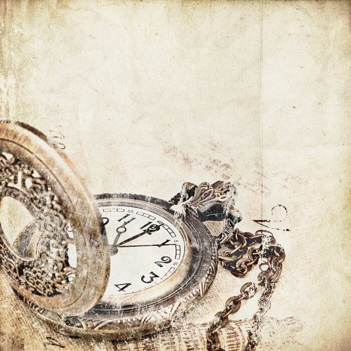 Papier peint  Rétro montre de gousset