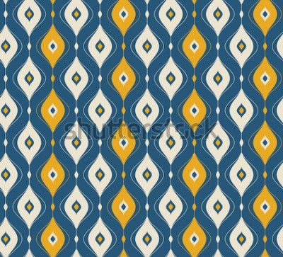 Papier peint  Rétro motif teinte bleue