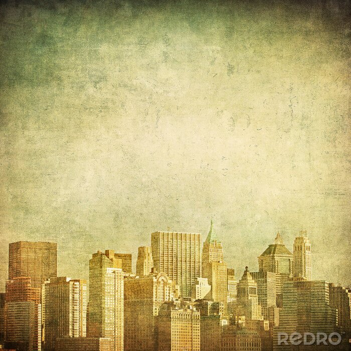 Papier peint  Rétro panorama de NY
