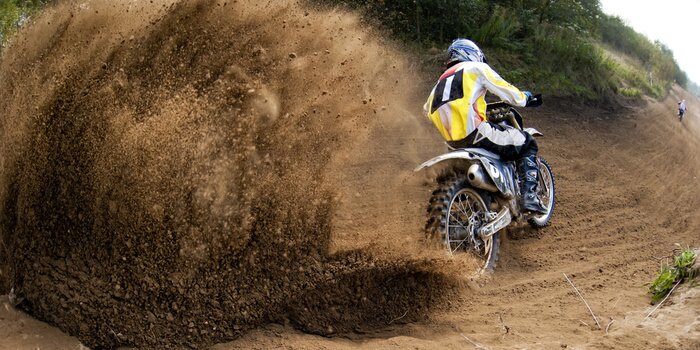 Papier peint  Rider conduite dans la course de motocross