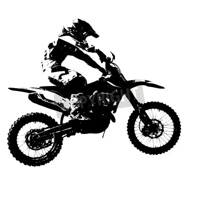 Papier peint  Rider participates motocross championship.  Vector illustration.