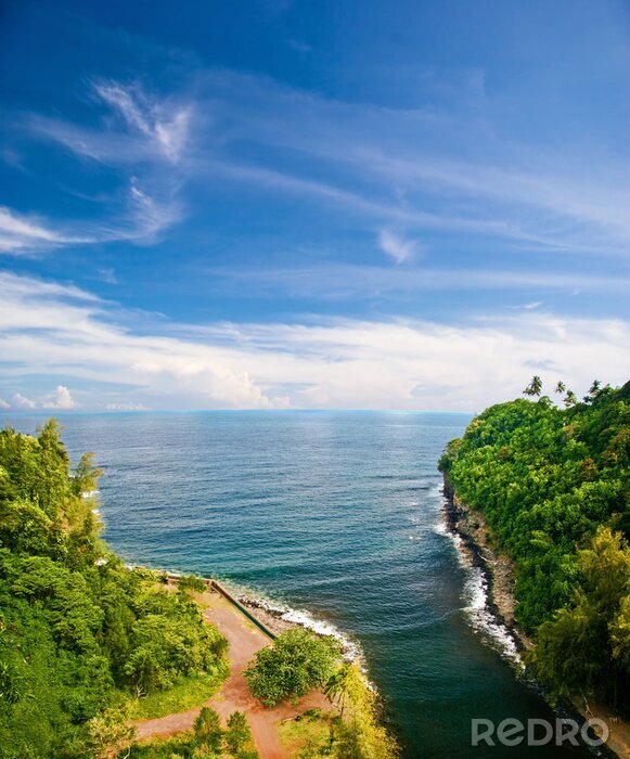 Papier peint  Rivière se jetant dans la mer