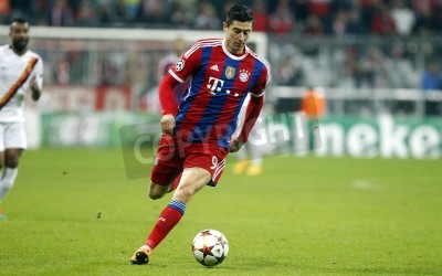 Papier peint  Robert Lewandowski en plein match en Allemagne