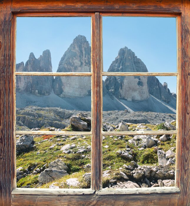 Papier peint  Rochers vus d'une fenêtre