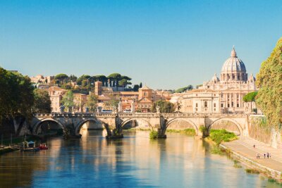 Rome et la cathédrale sur le pont