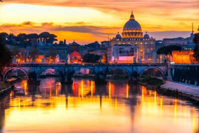 Rome et panorama au coucher du soleil