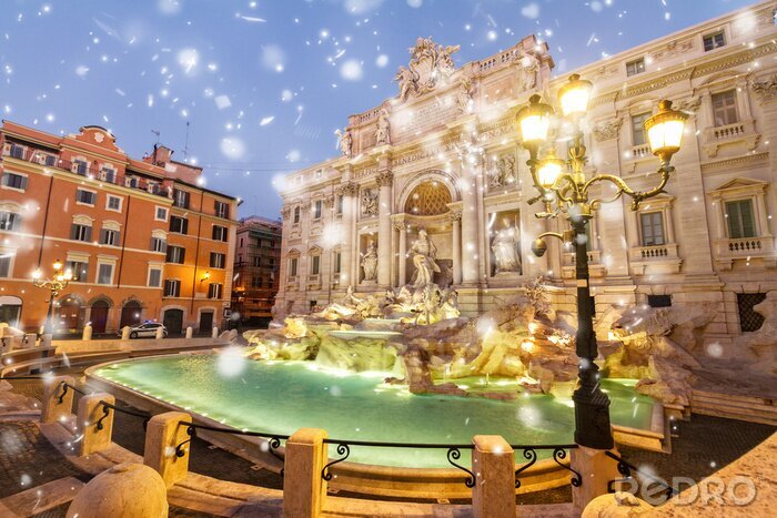 Papier peint  Rome sous la neige