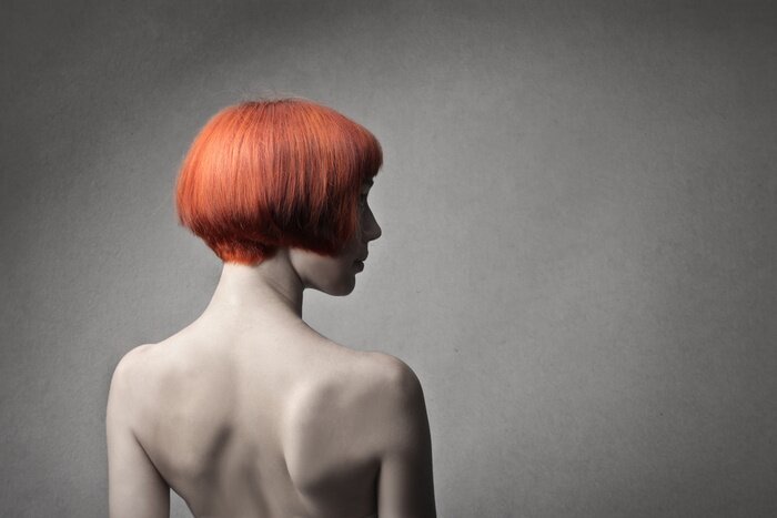 Papier peint  rouge coiffure