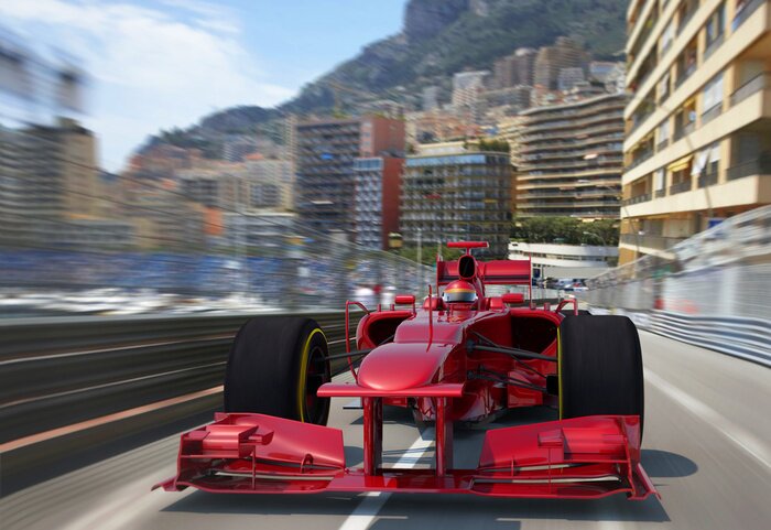 Papier peint  rouge Racing F1 Monaco