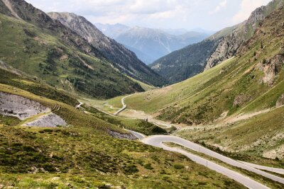 Papier peint  Route à travers les Alpes