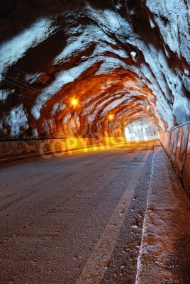 Papier peint  Route dans un tunnel 3d