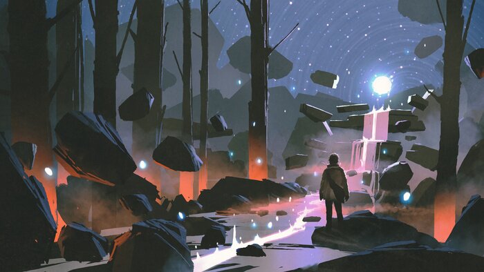 Papier peint  Route de pierre fantastique