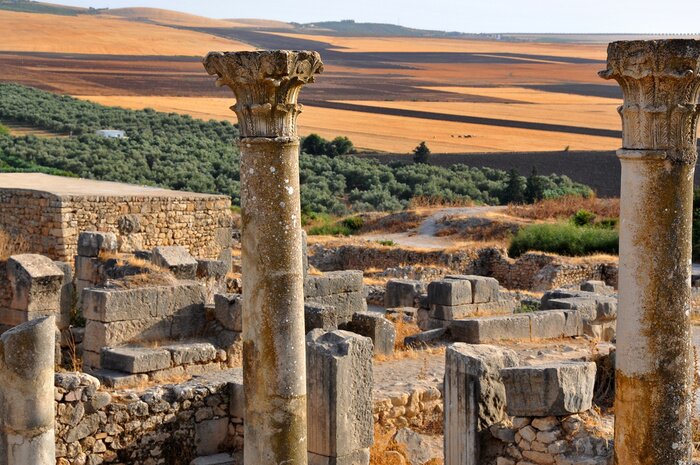 Papier peint  Rovine romane une Volubilis - Maroc