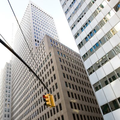 Papier peint  Rue avec des gratte-ciel de bureaux à New York