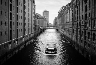 Papier peint  Rue de l'eau à Hambourg