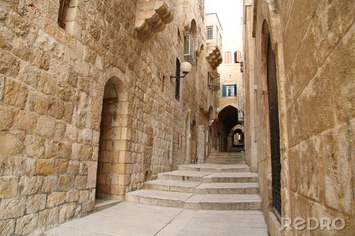 Papier peint  Ruelle et escalier à Jérusalem