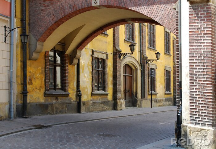 Papier peint  Ruelle et maisons à Cracovie