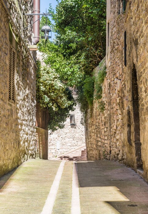 Papier peint  Ruelle et remparts historiques