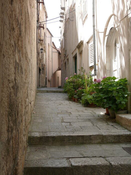Papier peint  Ruelle ombragée avec des marches
