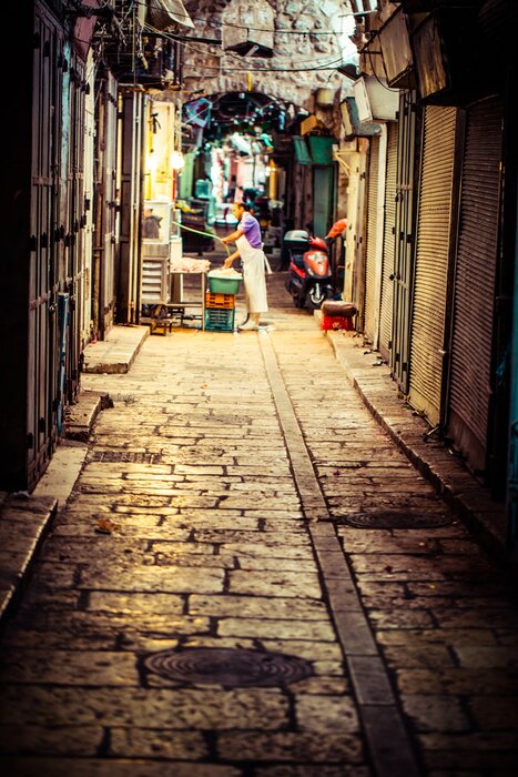 Papier peint  Ruelle pavée à Jérusalem