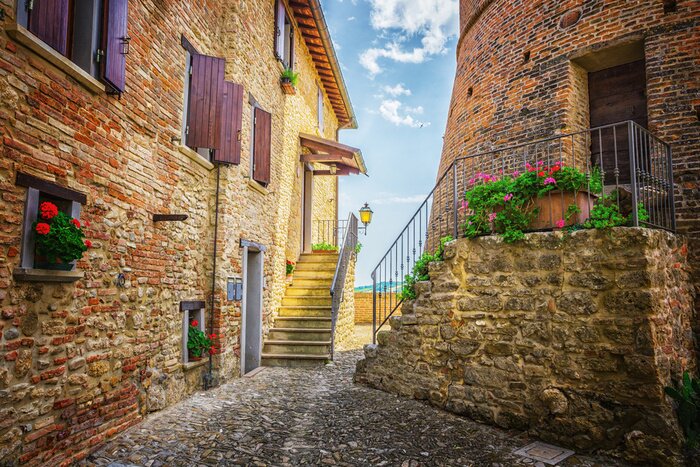Papier peint  Ruelle toscane pittoresque