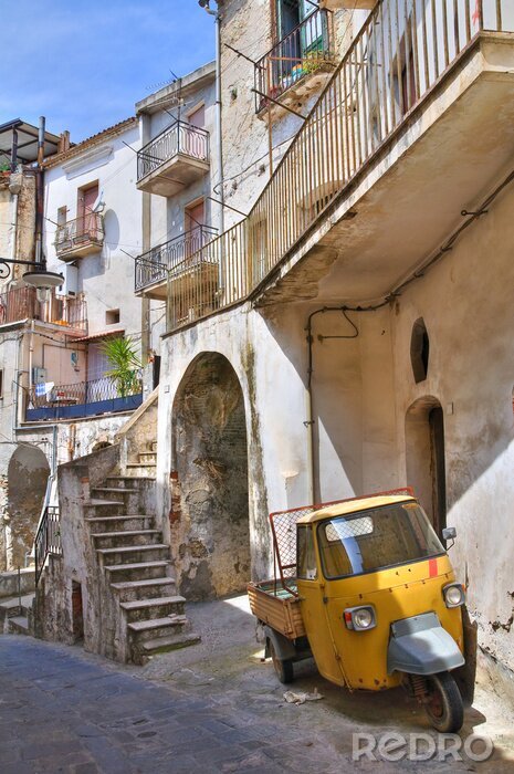 Papier peint  Ruelle. Tursi. Basilicate. Italie.