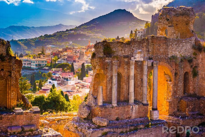 Papier peint  Ruines antiques en Sicile