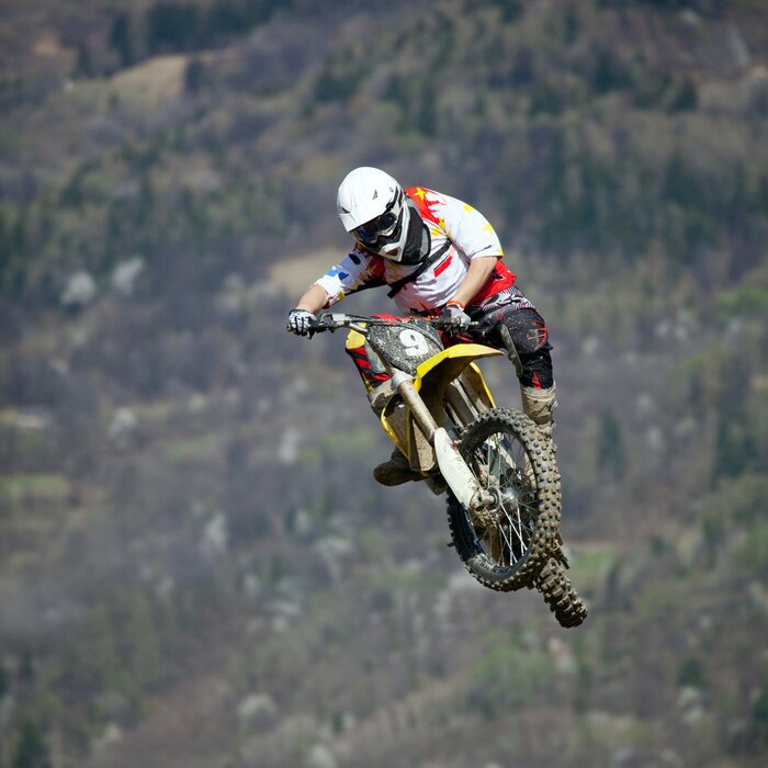 Papier peint  salto con moto da croix