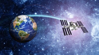Satellite et planète Terre