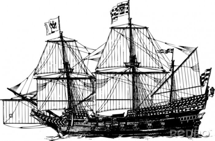 Papier peint  Schiff segelschiff Vektor