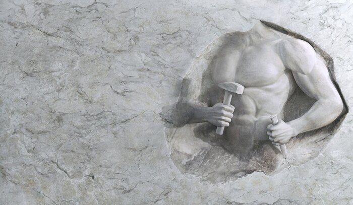 Papier peint  Sculpture en marbre