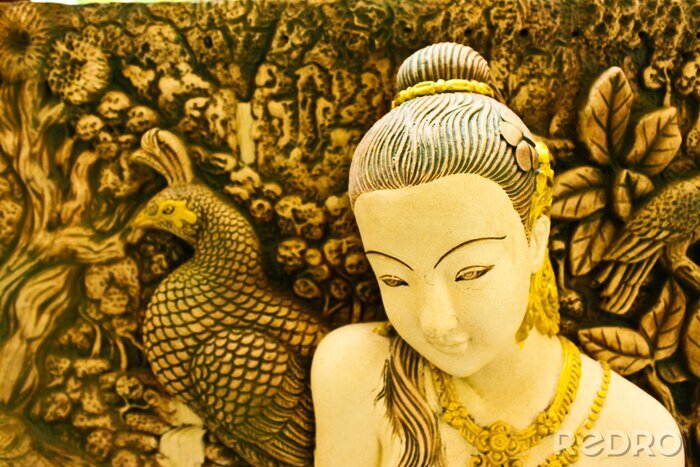 Papier peint  sculpture thaï