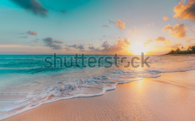 Papier peint  Sea beach blue sky sand sun daylight relaxation landscape viewpoint for design postcard and calendar in thailand
