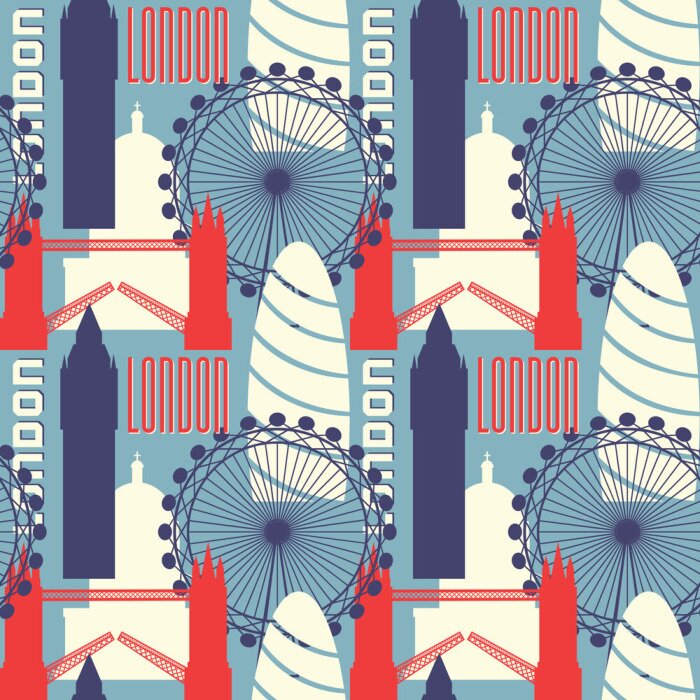 Papier peint  Seamless Background Londres