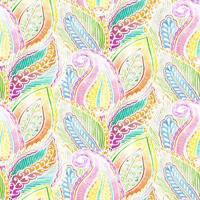 Papier peint  Seamless ethnique motif blanc