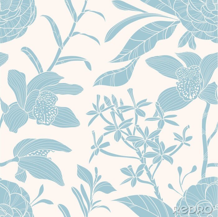 Papier peint  Seamless floral pattern