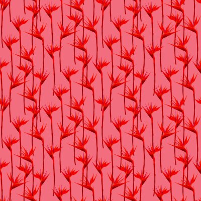 Papier peint  Seamless summer pattern with strelitzia flowers