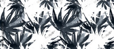 Papier peint  Seamless tropical pattern. Abstract leaves pattern design. Textile print pattern.
