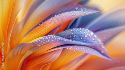 Papier peint  Serenity's Patterns: Through macro lens, the Strelitzia's dotted veins form mesmerizing patterns, soothing to the eye and soul.