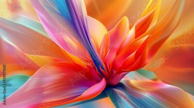 Papier peint  Serenity's Whisper: The Strelitzia flower whispers secrets of serenity, its presence a reminder to find peace within.