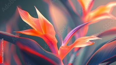 Papier peint  Serenity's Whisper: The Strelitzia whispers secrets of serenity, its presence a calming influence in the garden.