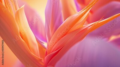Papier peint  Serenity Unveiled: Zooming in reveals the Strelitzia flower's serene beauty, a gentle reminder to find peace within.