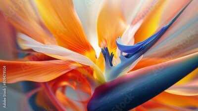 Papier peint  Serenity Unveiled: Zooming in reveals the Strelitzia's serene beauty, a tranquil beacon amidst life's chaos.