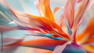 Papier peint  Serenity Unveiled: Zooming in reveals the Strelitzia's serene beauty, a tranquil beacon amidst life's chaos.