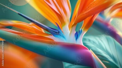 Papier peint  Serenity Unveiled: Zooming in reveals the Strelitzia's serene beauty, a tranquil beacon amidst life's chaos.