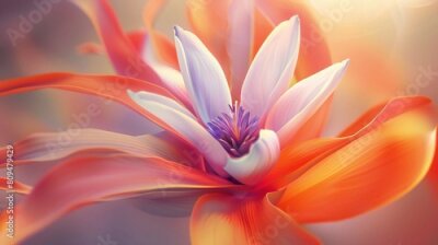Papier peint  Serenity Unveiled: Zooming in reveals the Strelitzia's serene beauty, a tranquil beacon amidst life's chaos.
