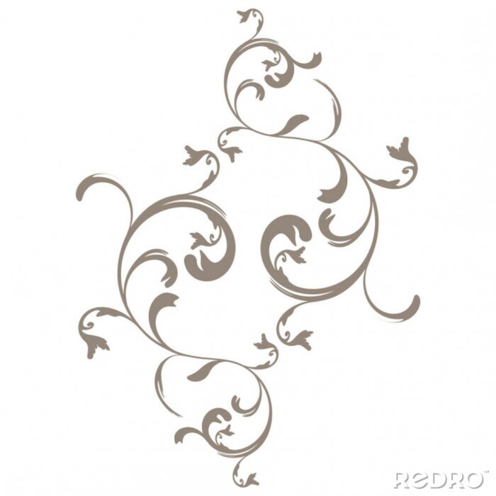 Papier peint  série vecteur - fleur arabesque