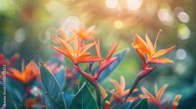 Papier peint  Shallow focus of Flor Ave del Paraiso flower in the garden