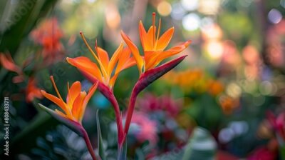 Papier peint  Shallow focus of Flor Ave del Paraiso flower in the garden