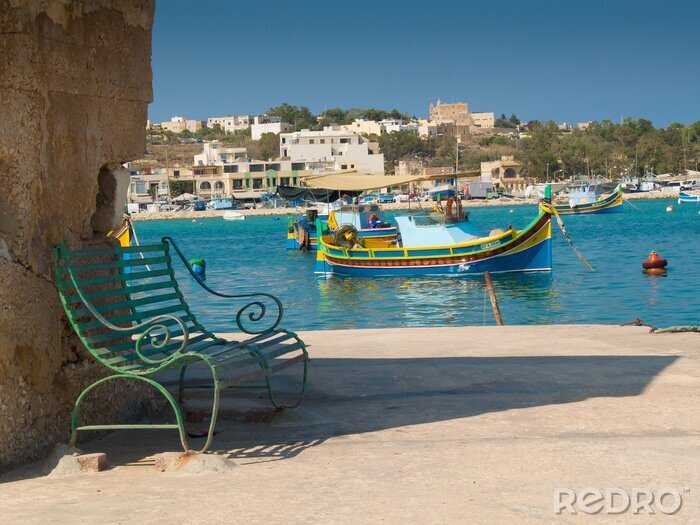 Papier peint  siège en bord de mer